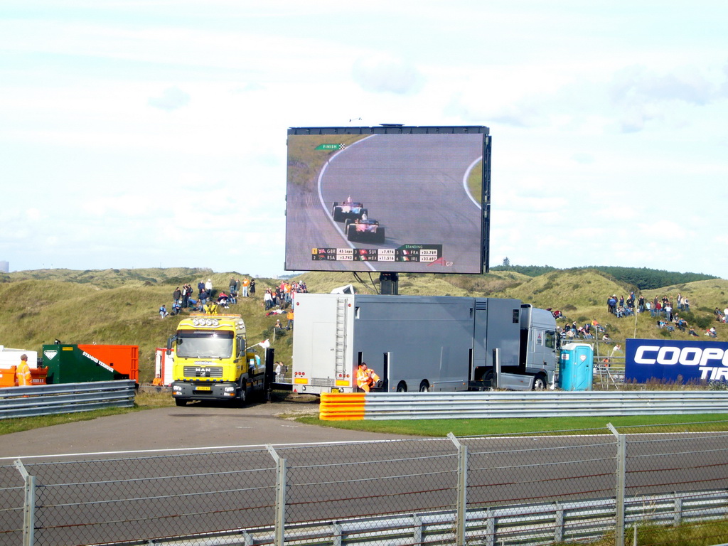 Screen at Circuit Zandvoort, during the Main Race of the 2007-08 Dutch A1 Grand Prix of Nations