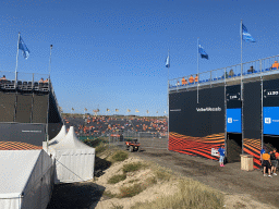 The Eastside Grandstands 4 and 3 at Circuit Zandvoort, during the Formula 3 Sprint Race