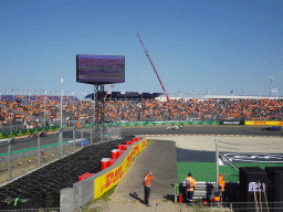 Formula 3 cars of Jak Crawford, Caio Collet, Juan Manuel Correa and Zak O`Sullivan at the Hans Ernst Chicane at Circuit Zandvoort, viewed from the Eastside Grandstand 3, right after the Formula 3 Sprint Race