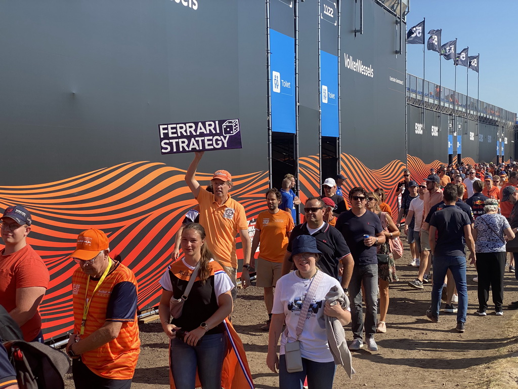 Fans in front of the Eastside Grandstand 3 at Circuit Zandvoort