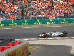 Formula 1 car of Lewis Hamilton at the Hans Ernst Chicane at Circuit Zandvoort, viewed from the Eastside Grandstand 3, during the Formula 1 Free Practice 3