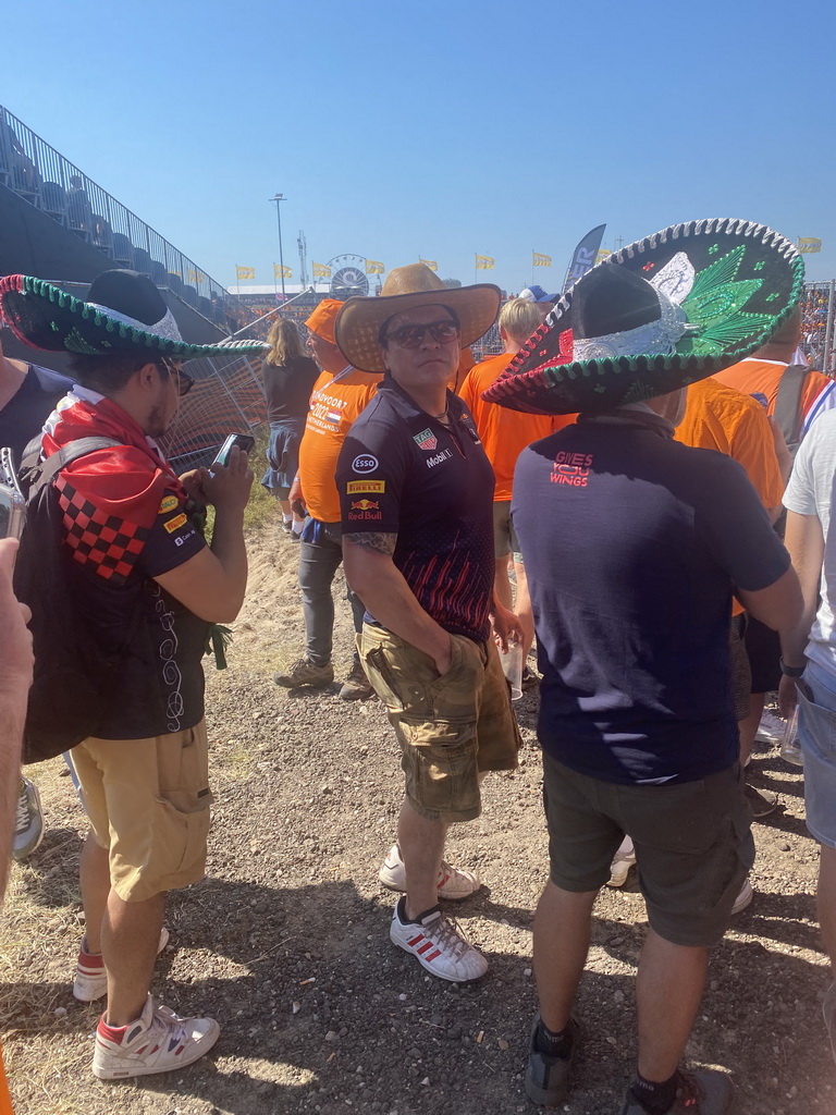 Mexican fans in front of the Eastside Grandstand 3 at Circuit Zandvoort