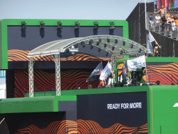 Entertainers on the Arena Stage at Circuit Zandvoort, viewed from the Eastside Grandstand 3, during the Formula 1 Pre-Qualification Show