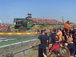 Entertainers on the Arena Stage at Circuit Zandvoort, viewed from the Eastside Grandstand 3, during the Formula 1 Pre-Qualification Show