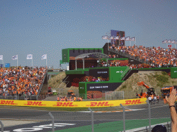 Entertainers on the Arena Stage at Circuit Zandvoort, viewed from the Eastside Grandstand 3, during the Formula 1 Pre-Qualification Show