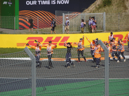 Stewards at the Hans Ernst Chicane at Circuit Zandvoort, viewed from the Eastside Grandstand 3, during the Formula 1 Pre-Qualification Show