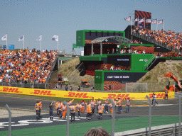 Stewards at the Hans Ernst Chicane at Circuit Zandvoort, viewed from the Eastside Grandstand 3, during the Formula 1 Pre-Qualification Show