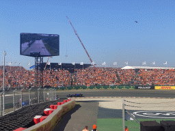 Formula 1 car of Nicholas Latifi at the Hans Ernst Chicane at Circuit Zandvoort, viewed from the Eastside Grandstand 3, during the Formula 1 Qualification Session 1