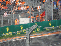 Red flag at the Hans Ernst Chicane at Circuit Zandvoort, viewed from the Eastside Grandstand 3, during the Formula 2 Feature Race