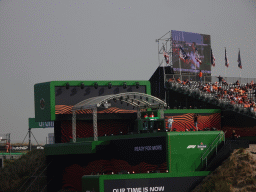 Entertainers on the Arena Stage at Circuit Zandvoort, viewed from the Eastside Grandstand 3, during the Formula 2 Feature Race