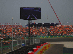 Formula 2 car of Felipe Drugovich at the Hans Ernst Chicane at Circuit Zandvoort, viewed from the Eastside Grandstand 3, during the Formula 2 Feature Race