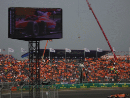 Formula 2 car of Felipe Drugovich at the Hans Ernst Chicane at Circuit Zandvoort, viewed from the Eastside Grandstand 3, during the Formula 2 Feature Race