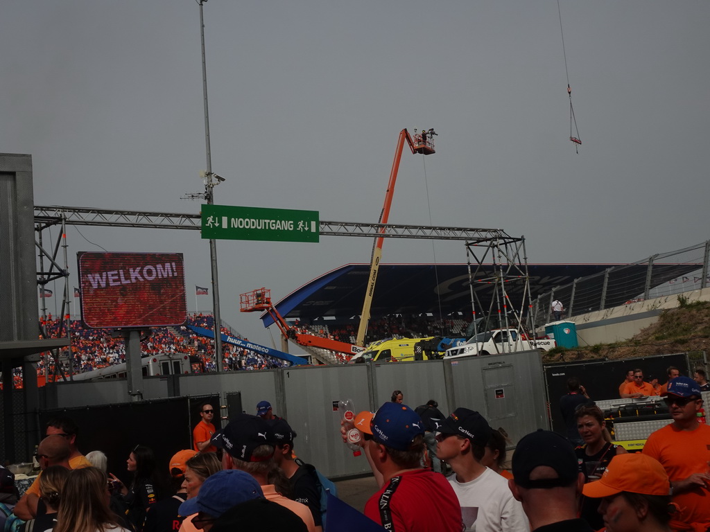 The Ben Pon Grandstand and the Main Granstand at Circuit Zandvoort, viewed from the area with the Arena Grandstands, during the Porsche Mobil 1 Supercup Race