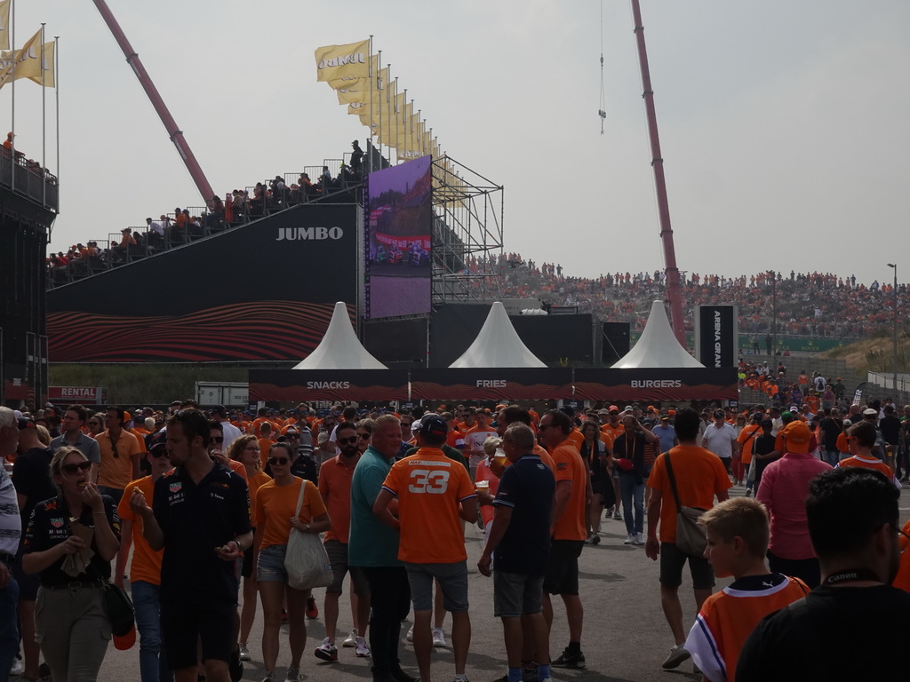 The area with the Arena Grandstands at Circuit Zandvoort, during the Porsche Mobil 1 Supercup Race