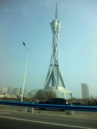 The Henan Province TV Tower, viewed from a car