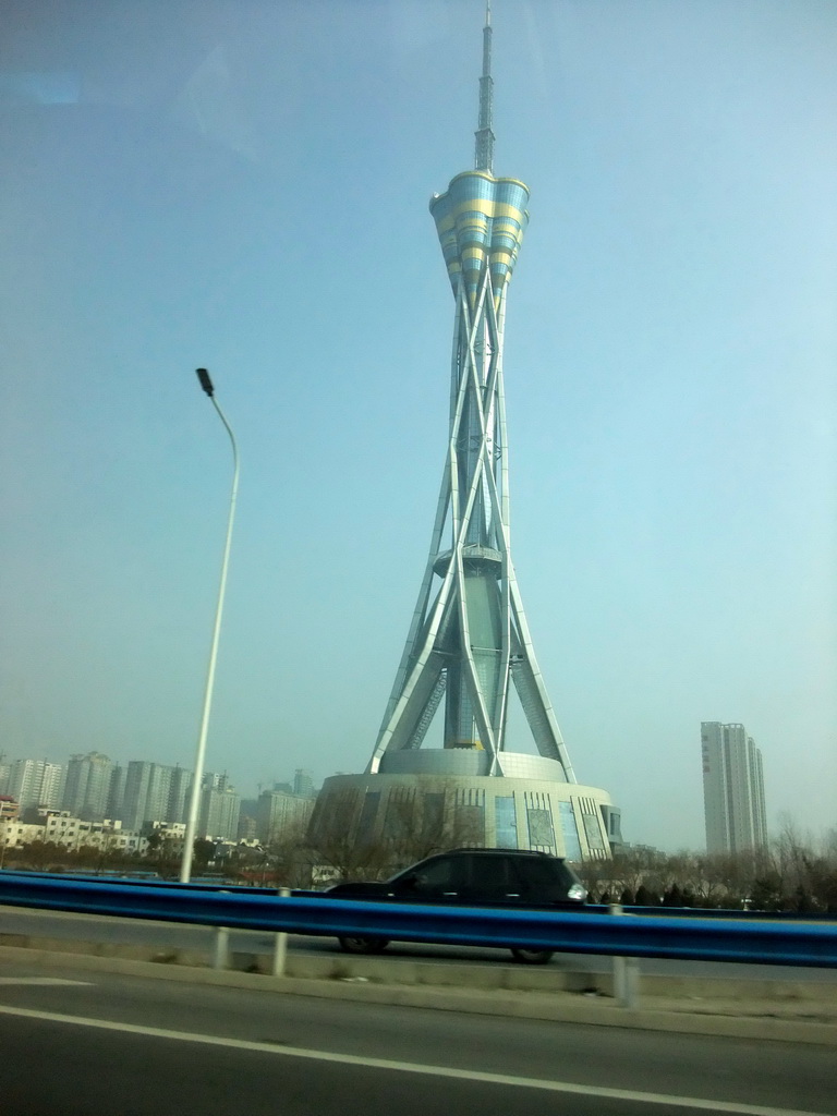 The Henan Province TV Tower, viewed from a car