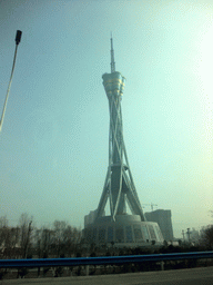 The Henan Province TV Tower, viewed from a car