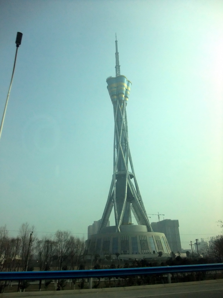 The Henan Province TV Tower, viewed from a car