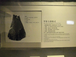 Explanation on the form of inscriptions on oracle bone, at the Henan Provincial Museum