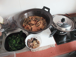 Dinner being prepared at Miaomiao`s grandparents` place