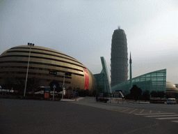 The Henan Art Center and the Greenland Square building at the Zhengdong New Area