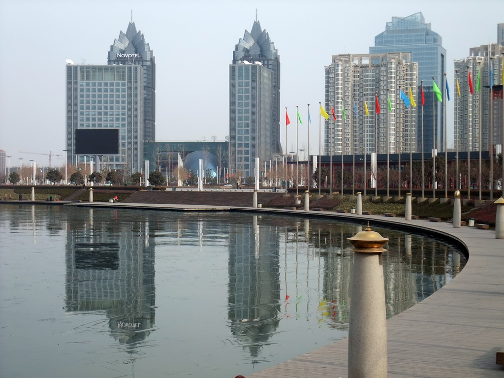 Novotel buildings at Ruyihu Lake at the Zhengdong New Area