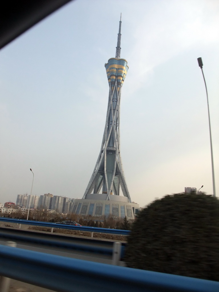 The Henan Province TV Tower, viewed from a car