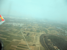 Towns and farmlands just outside of Zhengzhou, viewed from the airplane to Haikou