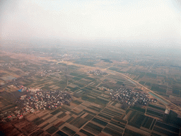 Towns and farmlands just outside of Zhengzhou, viewed from the airplane to Haikou