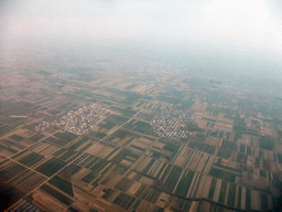 Towns and farmlands just outside of Zhengzhou, viewed from the airplane to Haikou