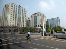 Buildings at Nongye East Road, viewed from the car