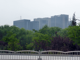 Skyscrapers in the city center, viewed from the car on Nongye East Road