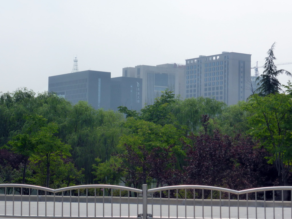 Skyscrapers in the city center, viewed from the car on Nongye East Road