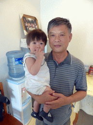Max with Miaomiao`s father at Miaomiao`s grandparents` home at the Nanyangxincun Residential District
