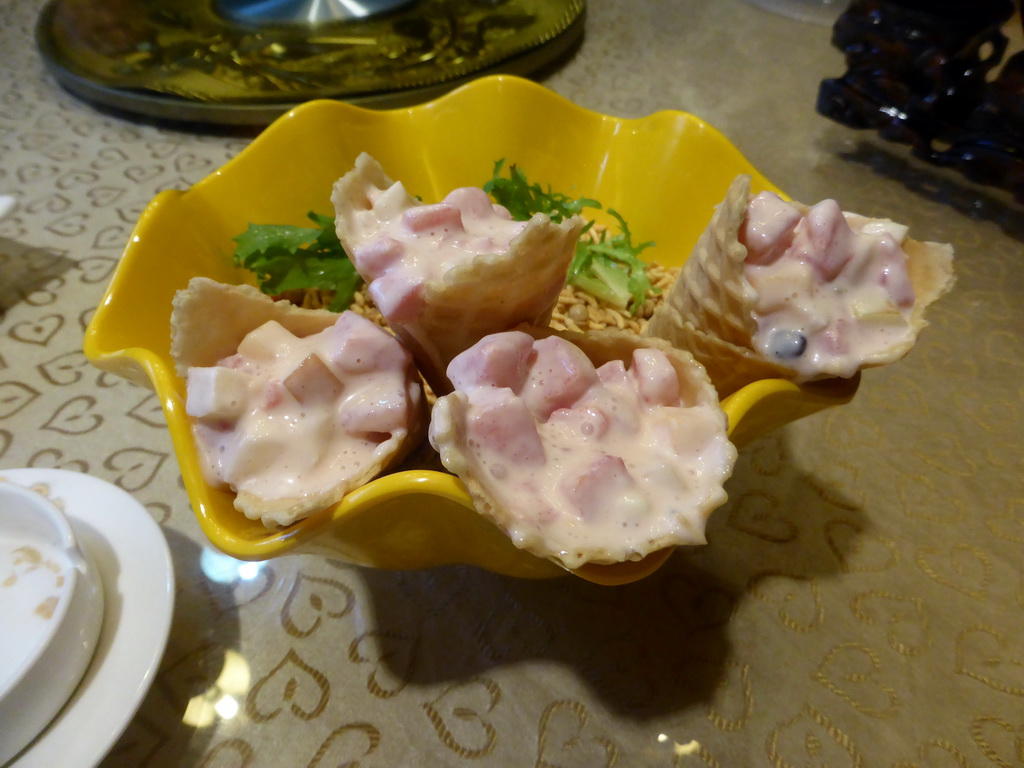 Fruit ice creams at the Beijing Dayali restaurant