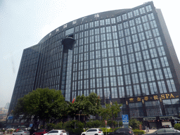 Building at Jinshui East Road, viewed from the car