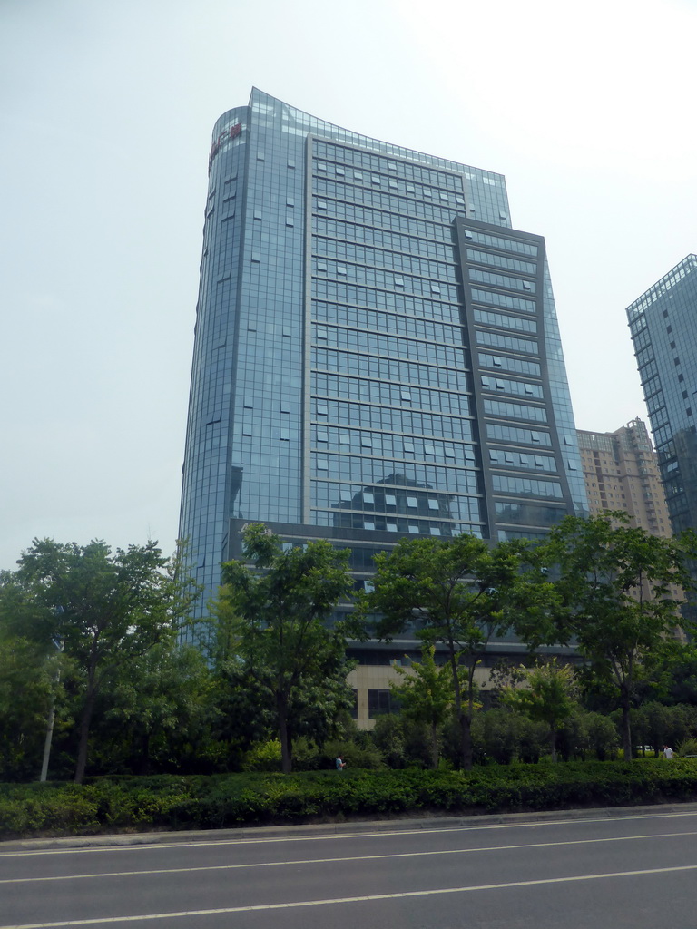 Building at Jinshui East Road, viewed from the car