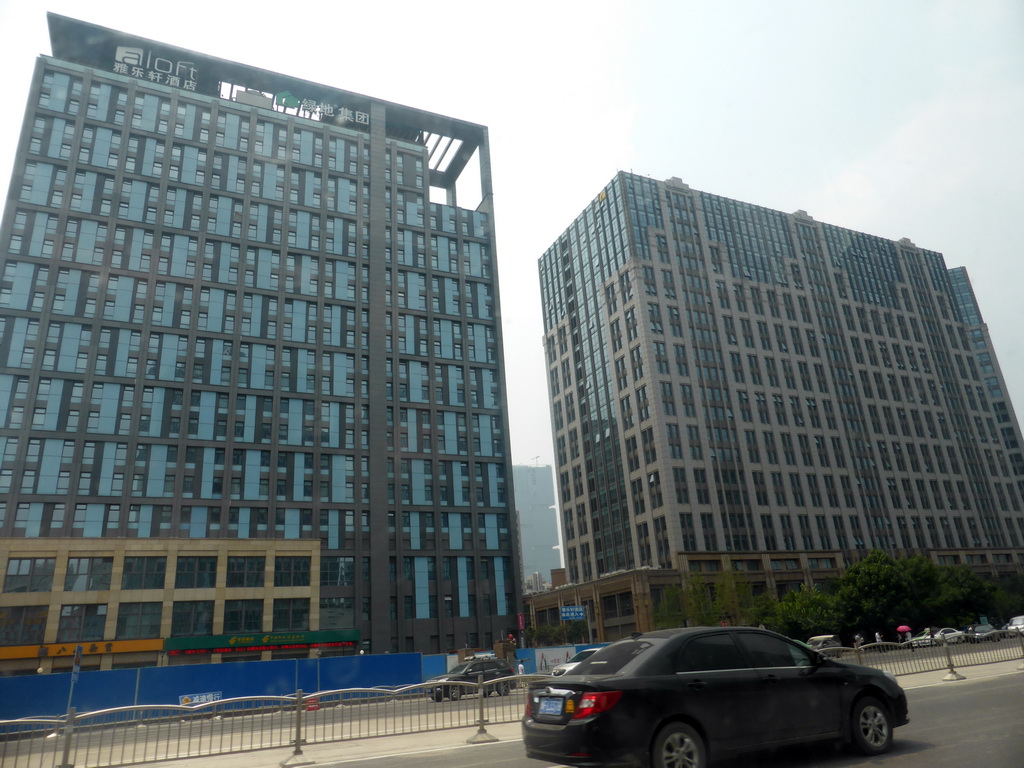 Buildings at Zhengguang Road, viewed from the car