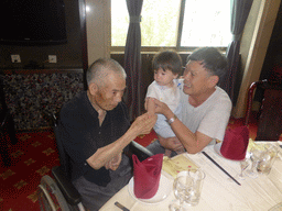 Max with Miaomiao`s father and grandfather at the Yufengyuan Jindingdian restaurant