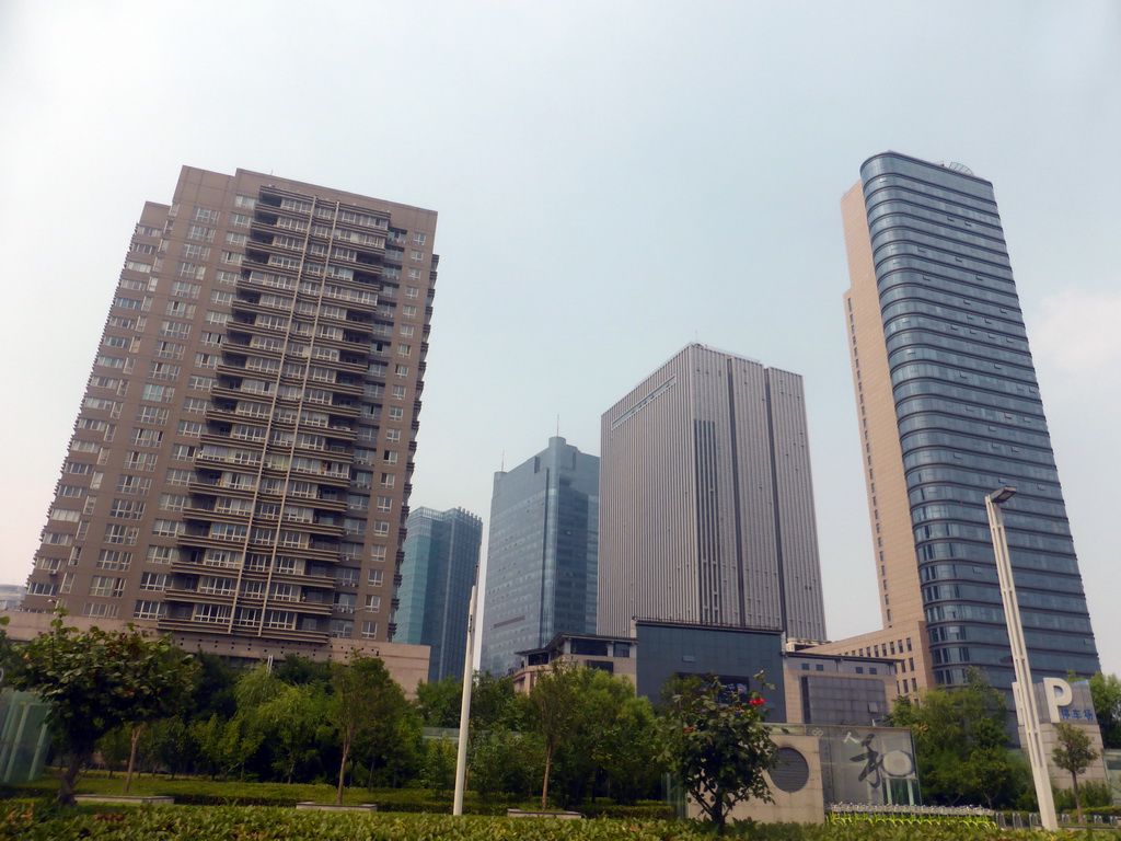 Skyscrapers at Jicheng Road, viewed from the car