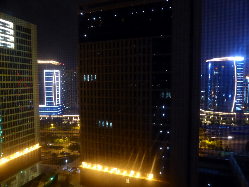 The city center, viewed from the apartment of Miaomiao`s uncle and aunt at Jinshui East Road, by night