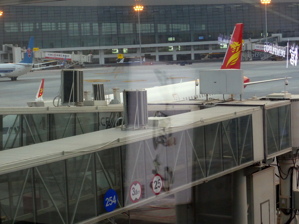 Our Beijing Capital Airlines airplane at Zhengzhou Xinzheng International Airport