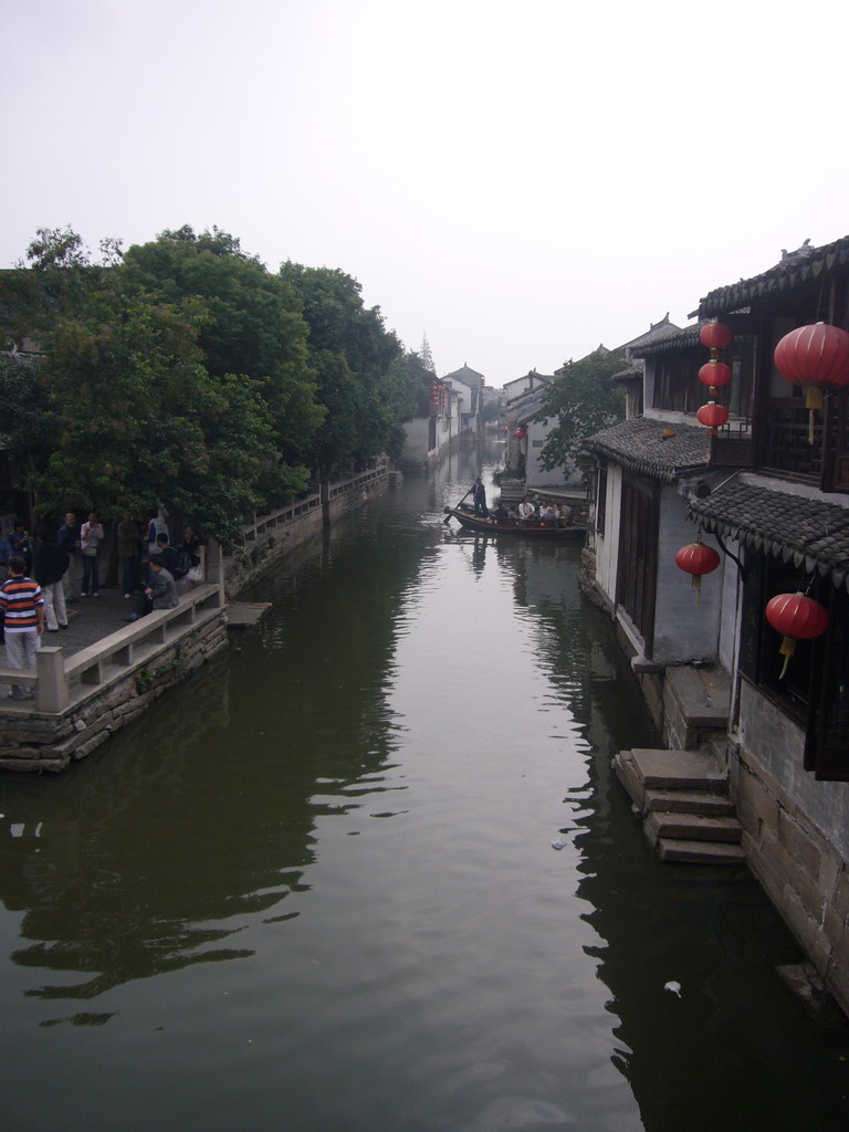 Canal with boats at the Zhouzhuang Water Town