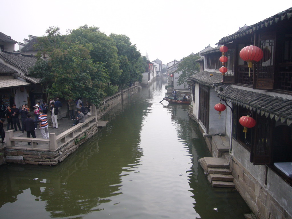 Canal with boats at the Zhouzhuang Water Town