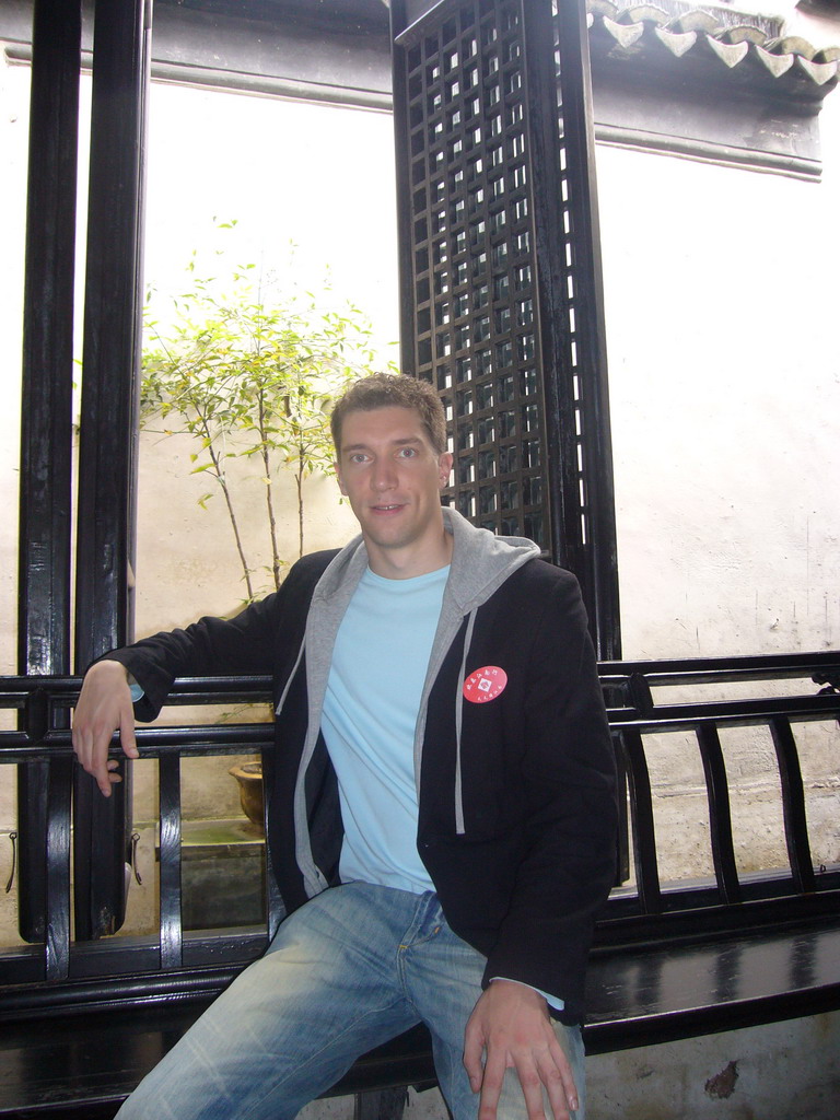 Tim in a house at the Zhouzhuang Water Town