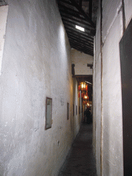 Narrow alley with lanterns at the Zhouzhuang Water Town