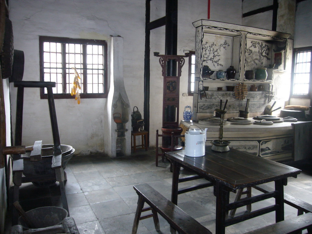 Kitchen of a house at the Zhouzhuang Water Town