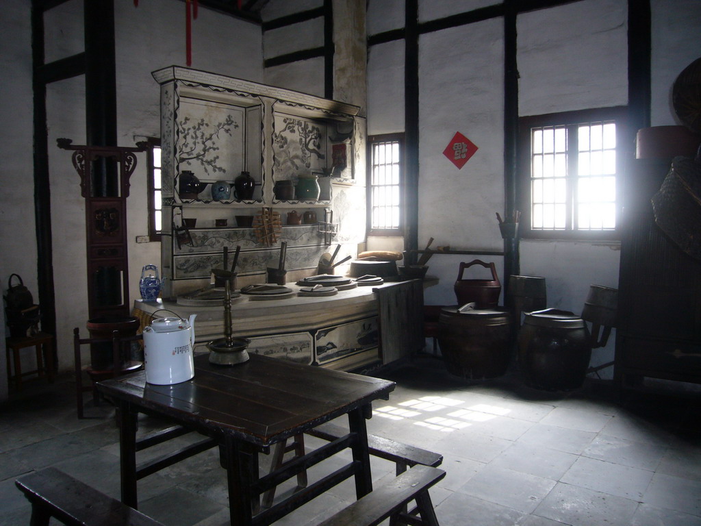 Kitchen of a house at the Zhouzhuang Water Town