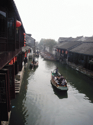 Canal with boats at the Zhouzhuang Water Town