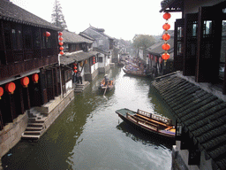 Canal with boats at the Zhouzhuang Water Town